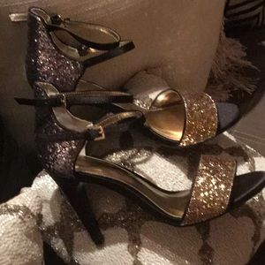 Lulu Townsend Glitter Strapy pump sandals